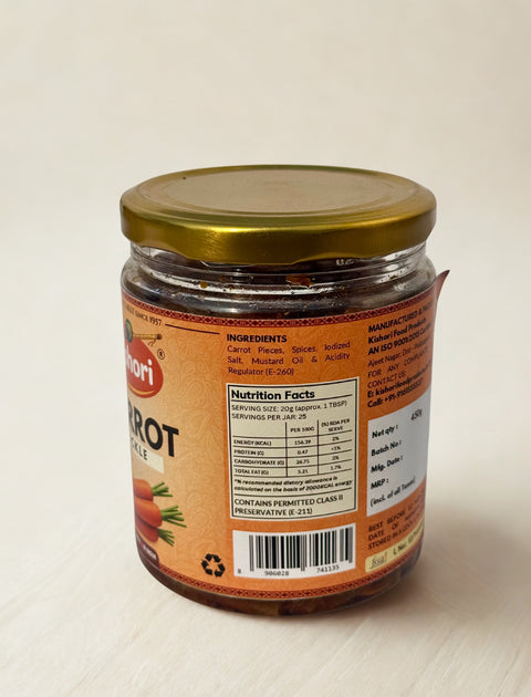 Carrot Pickle 450g | Kishori Food Products Online